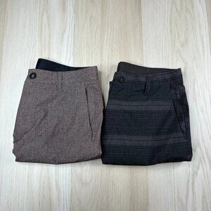 Volcom Mens Heathered Gray Frickin V4S Hybrid Board Shorts Size 31 Lot Of 2